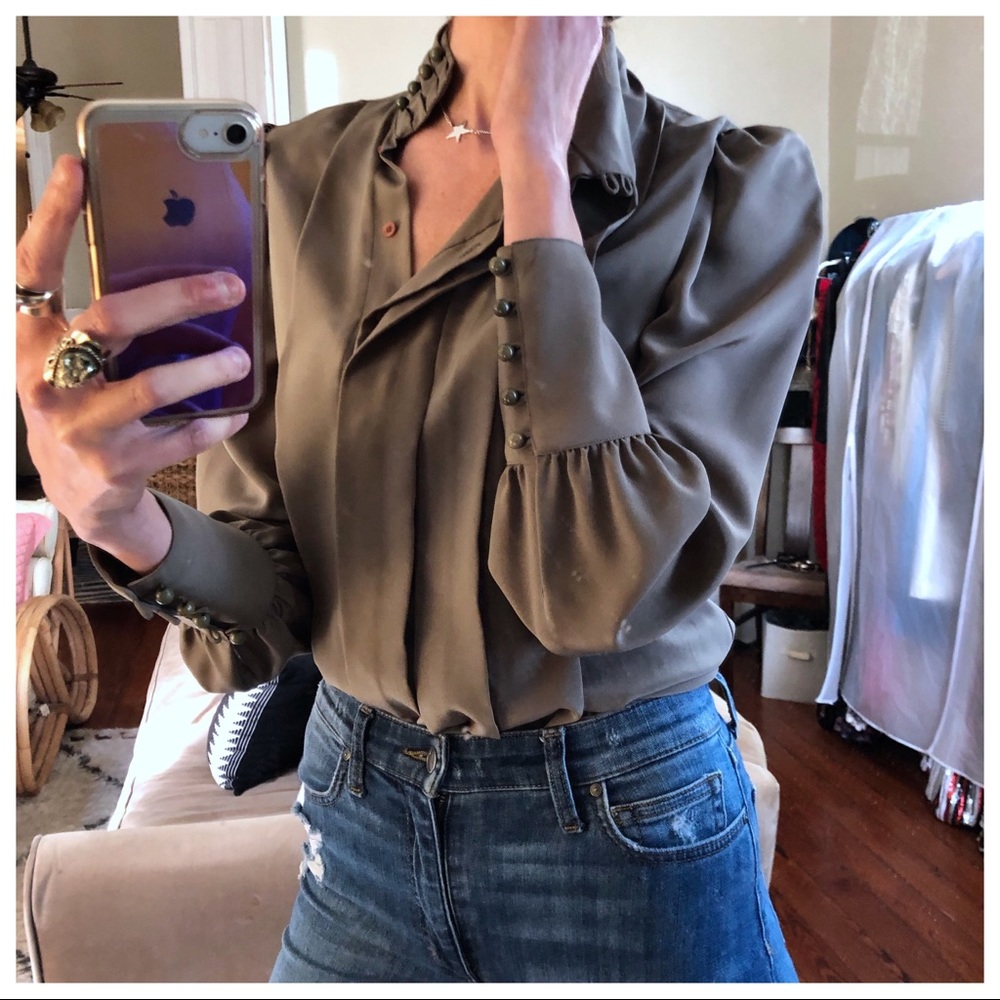 Vintage Regina porter pleated blouse - Picture 6 of 8